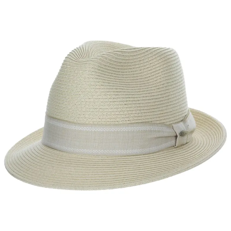 Scala Monaco - Paper Straw Fedora Hat made by Scala