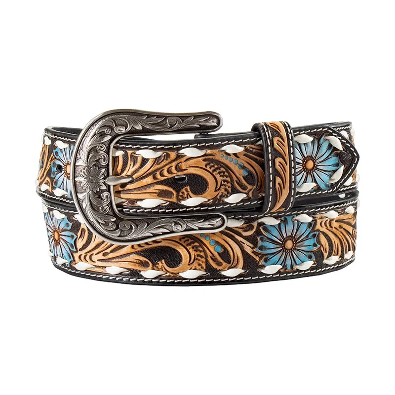 Nocona Embossed Floral Belt - Women's Leather Belt sold by Hat Country