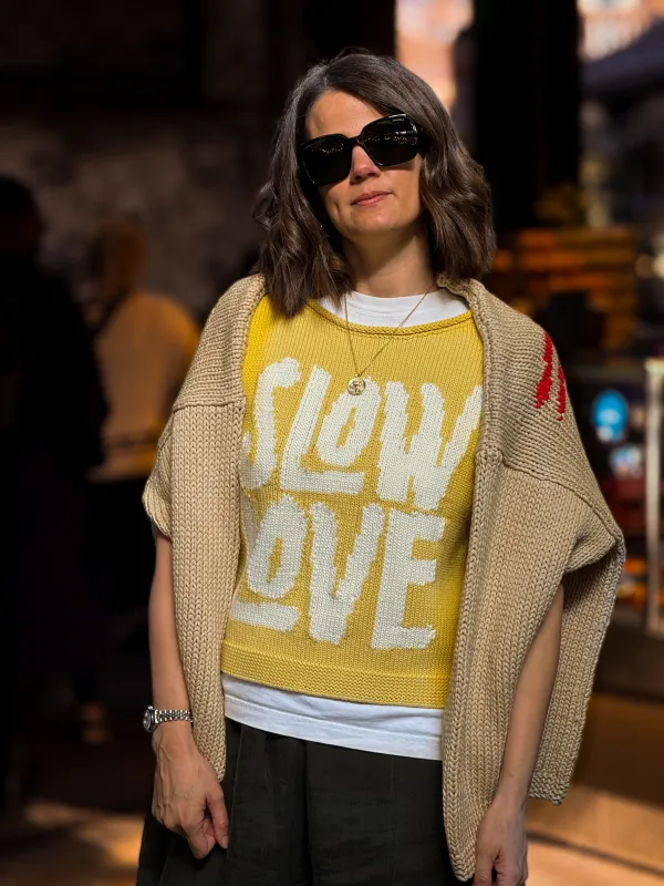 Slow Love Cotton Tank - Chamomile sold by The Slow Love
