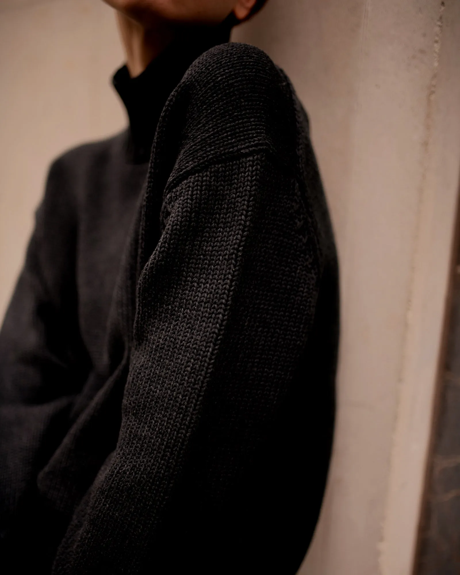 The Staple High Neck Jumper - Charcoal sold by The Slow Love product image thumbnail 4