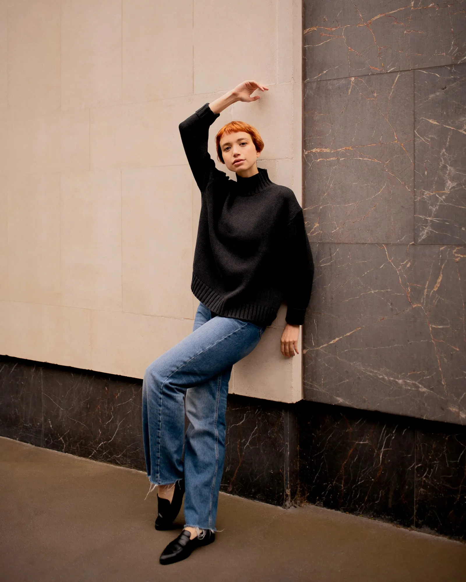 The Staple High Neck Jumper - Charcoal sold by The Slow Love product image thumbnail 3