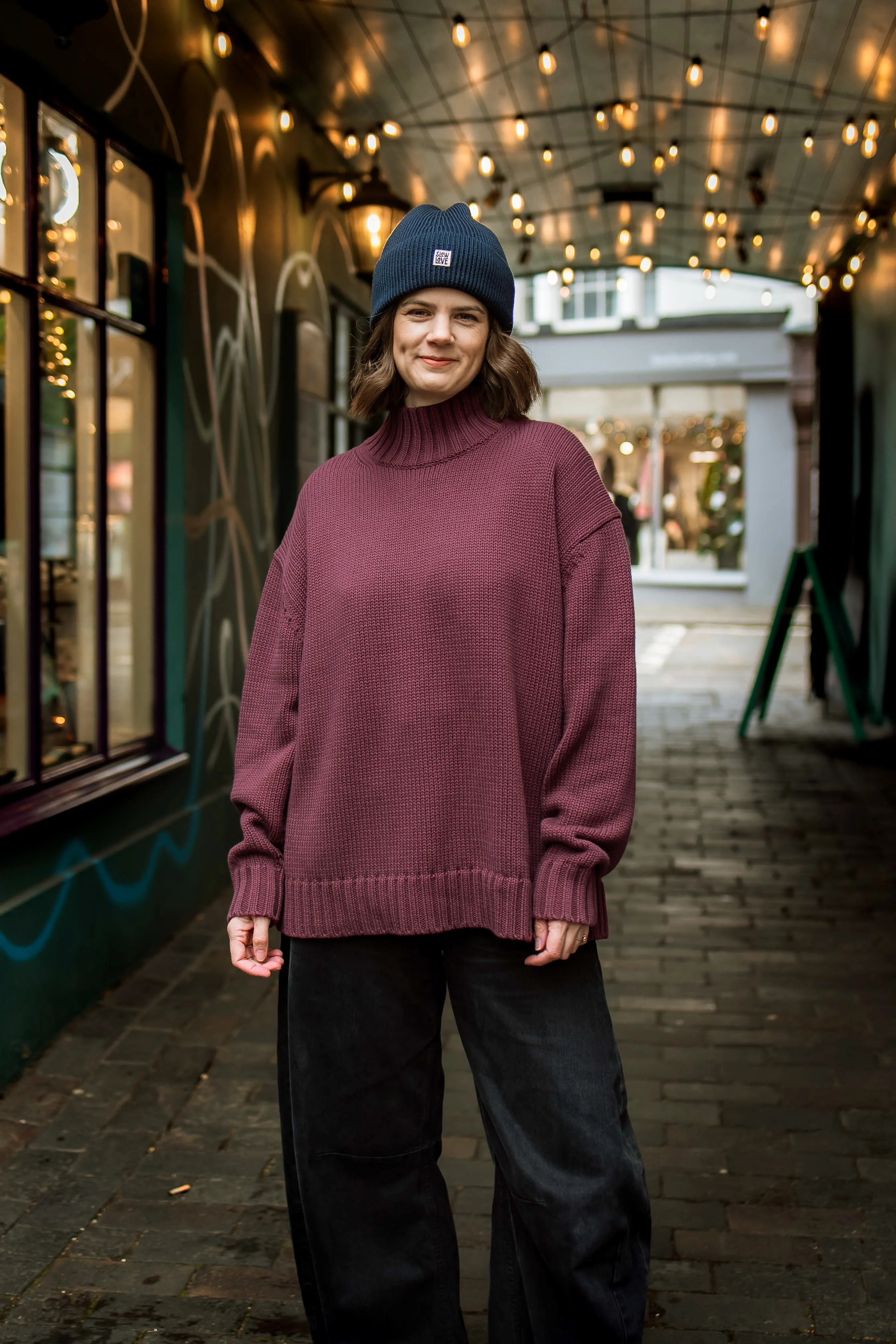 The Staple High Neck Jumper - Morello Cherry sold by The Slow Love product image thumbnail 2
