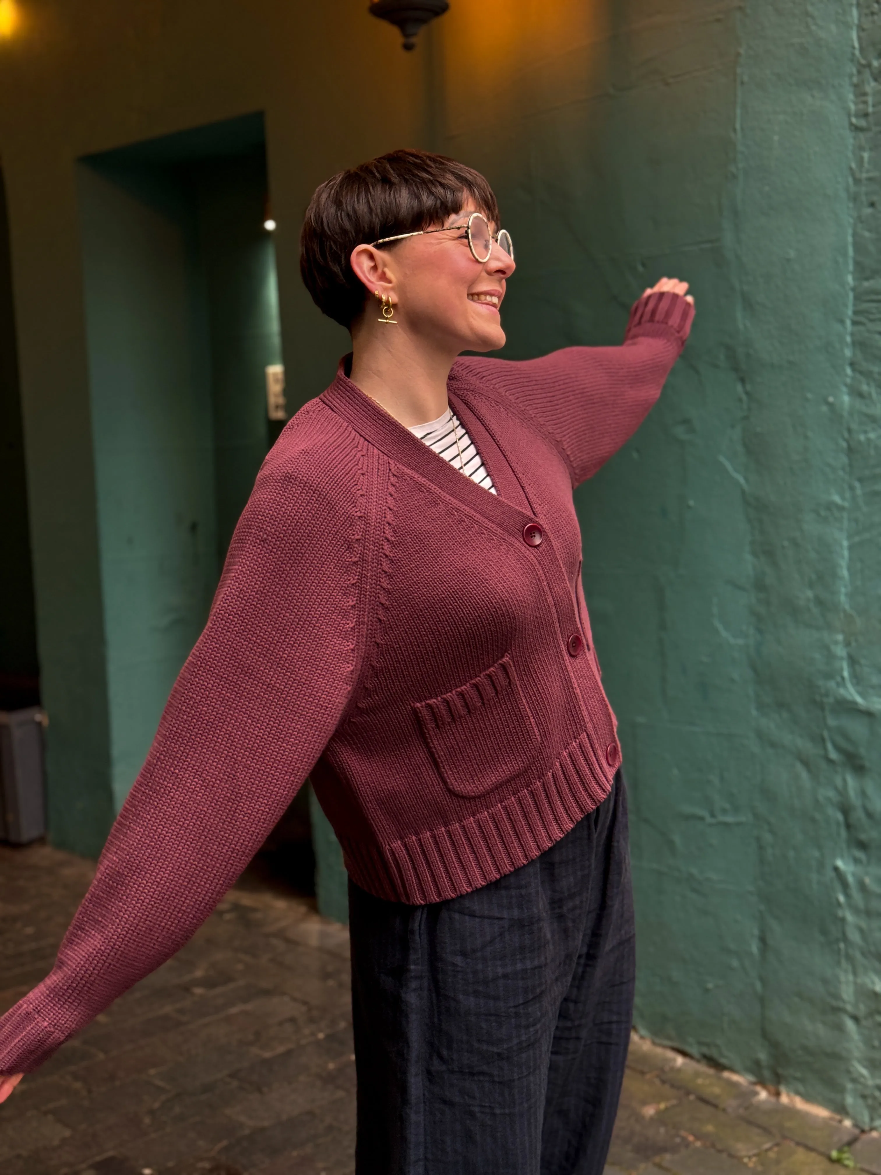 The Staple Cardigan - Morello Cherry sold by The Slow Love product image thumbnail 4