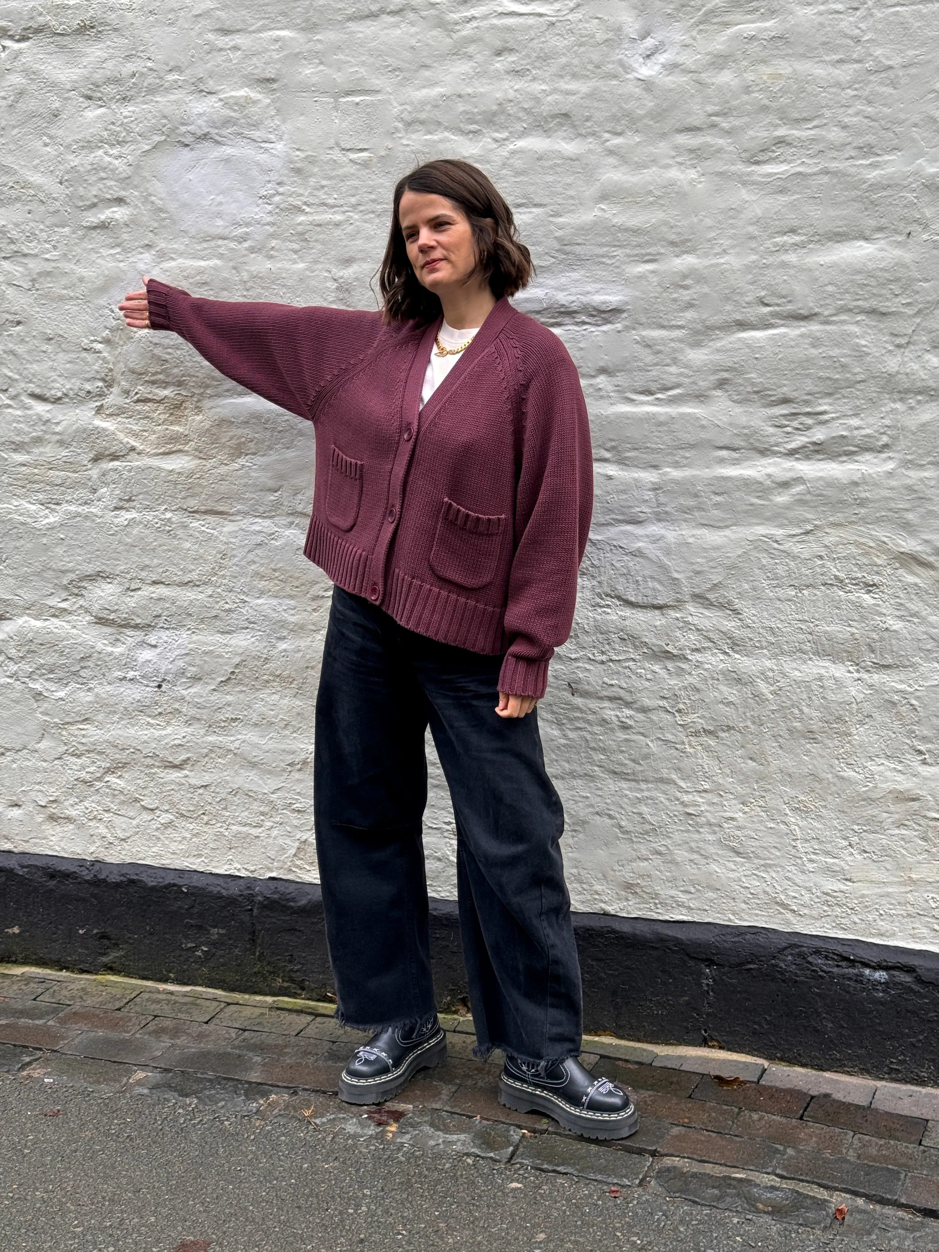 The Staple Cardigan - Morello Cherry sold by The Slow Love product image thumbnail 5