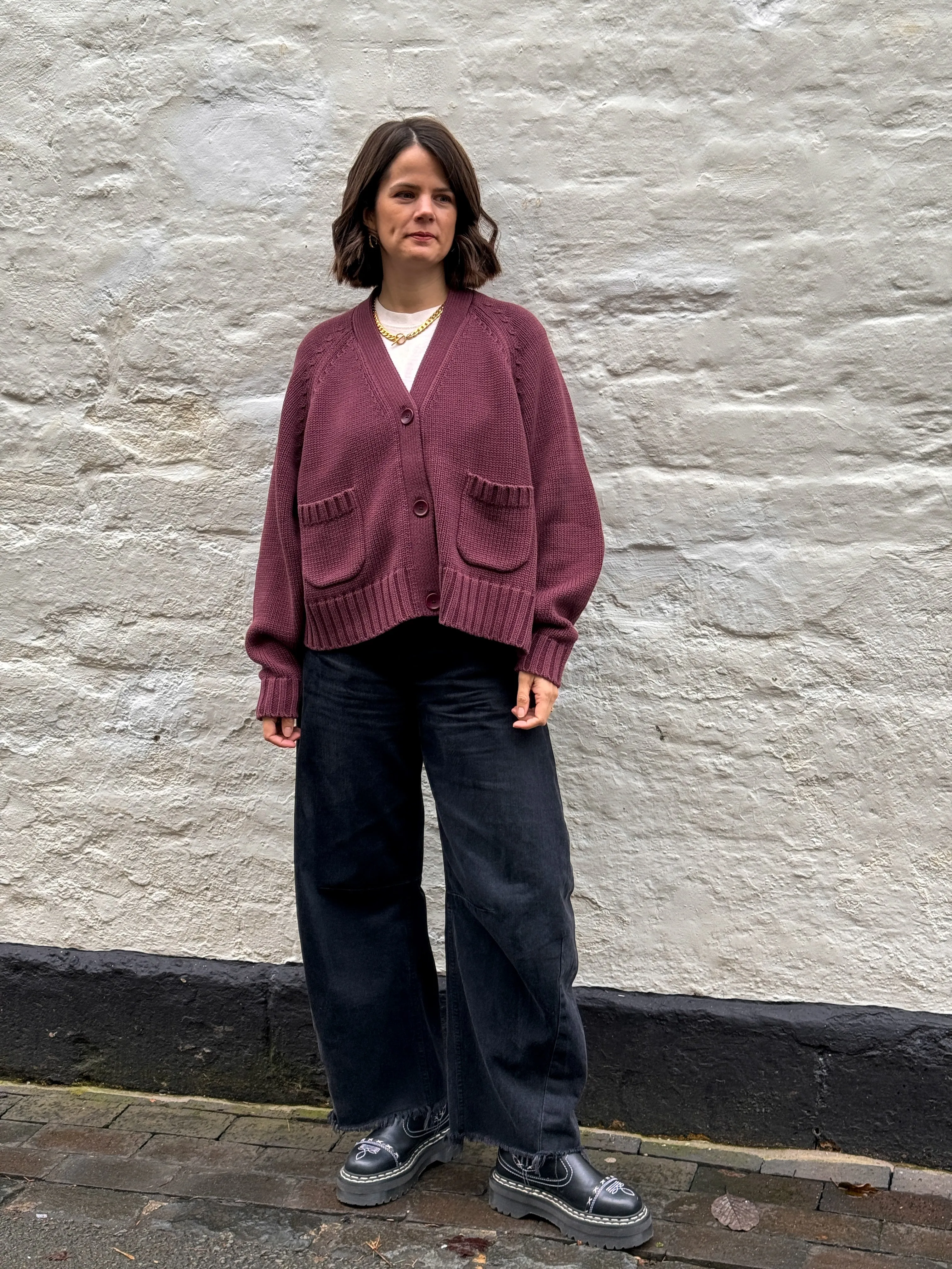 The Staple Cardigan - Morello Cherry sold by The Slow Love product image thumbnail 3