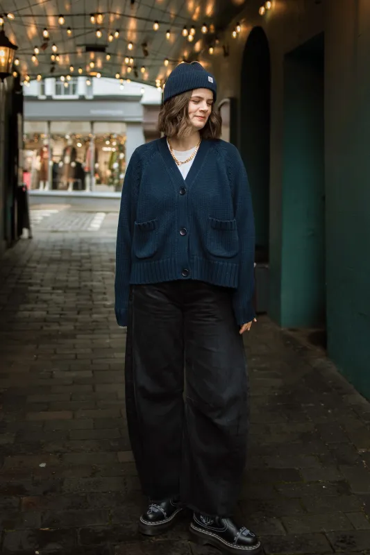 The Staple Cardigan - Navy sold by The Slow Love