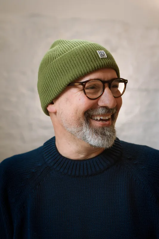 Staple Merino Wool Beanie - Olive sold by The Slow Love