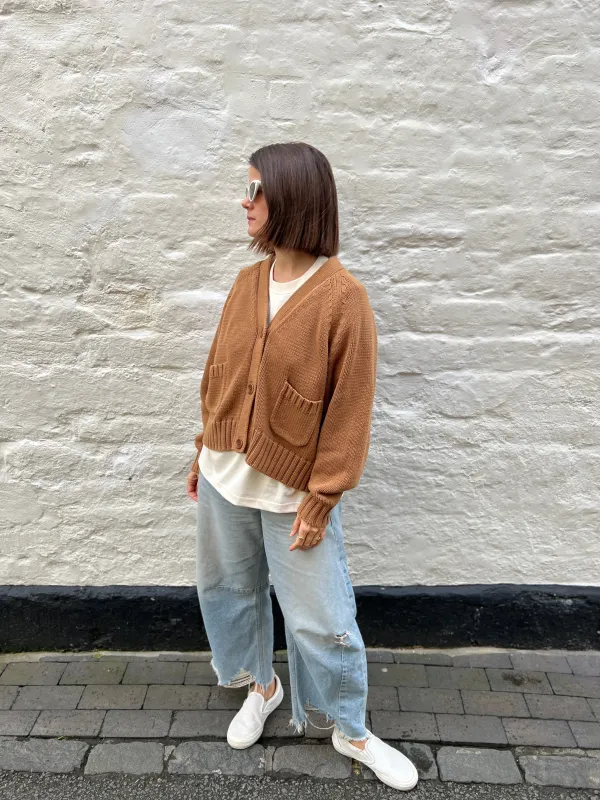 The Staple Cardigan - Hazelnut sold by The Slow Love