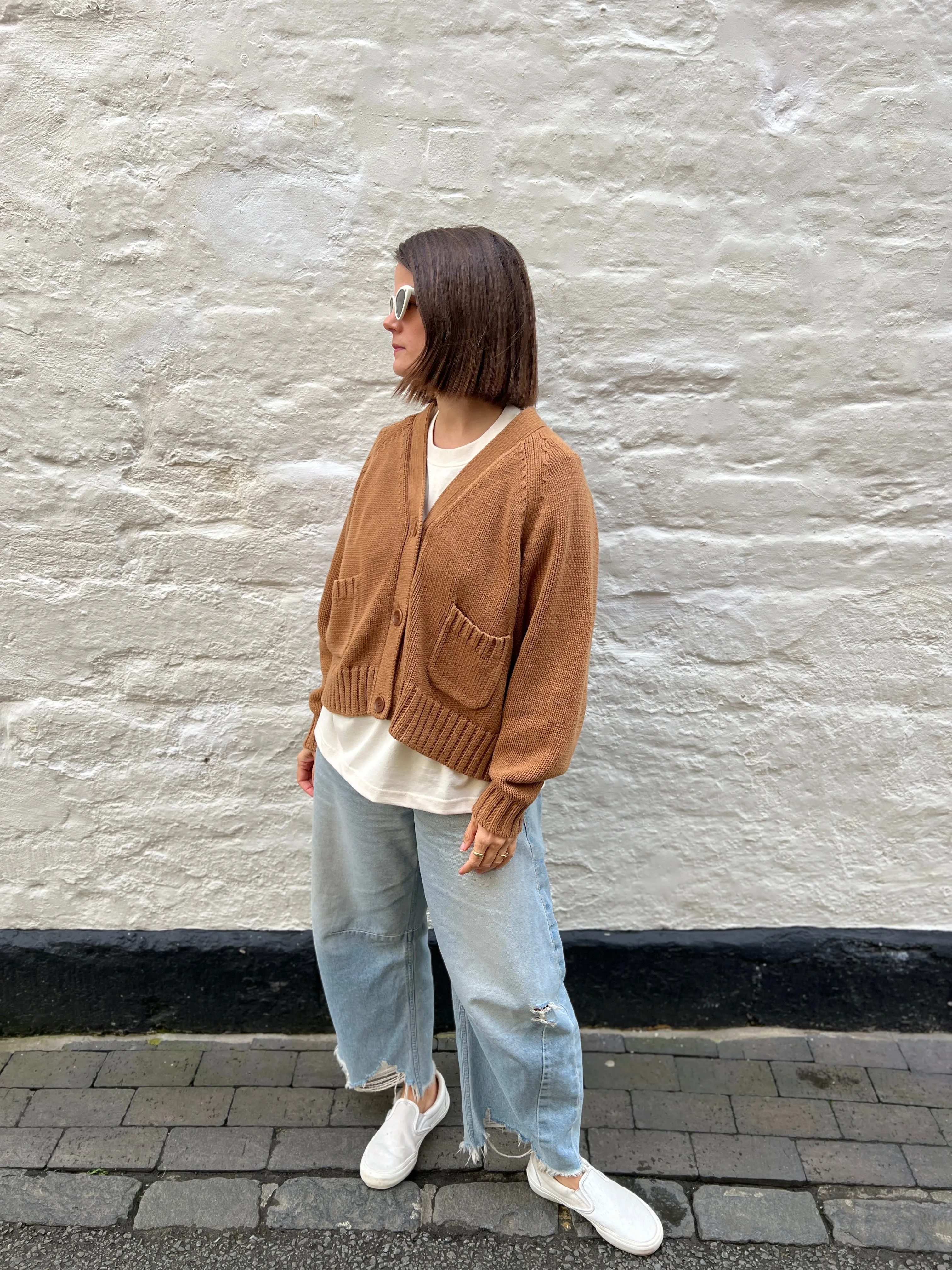 The Staple Cardigan - Hazelnut sold by The Slow Love