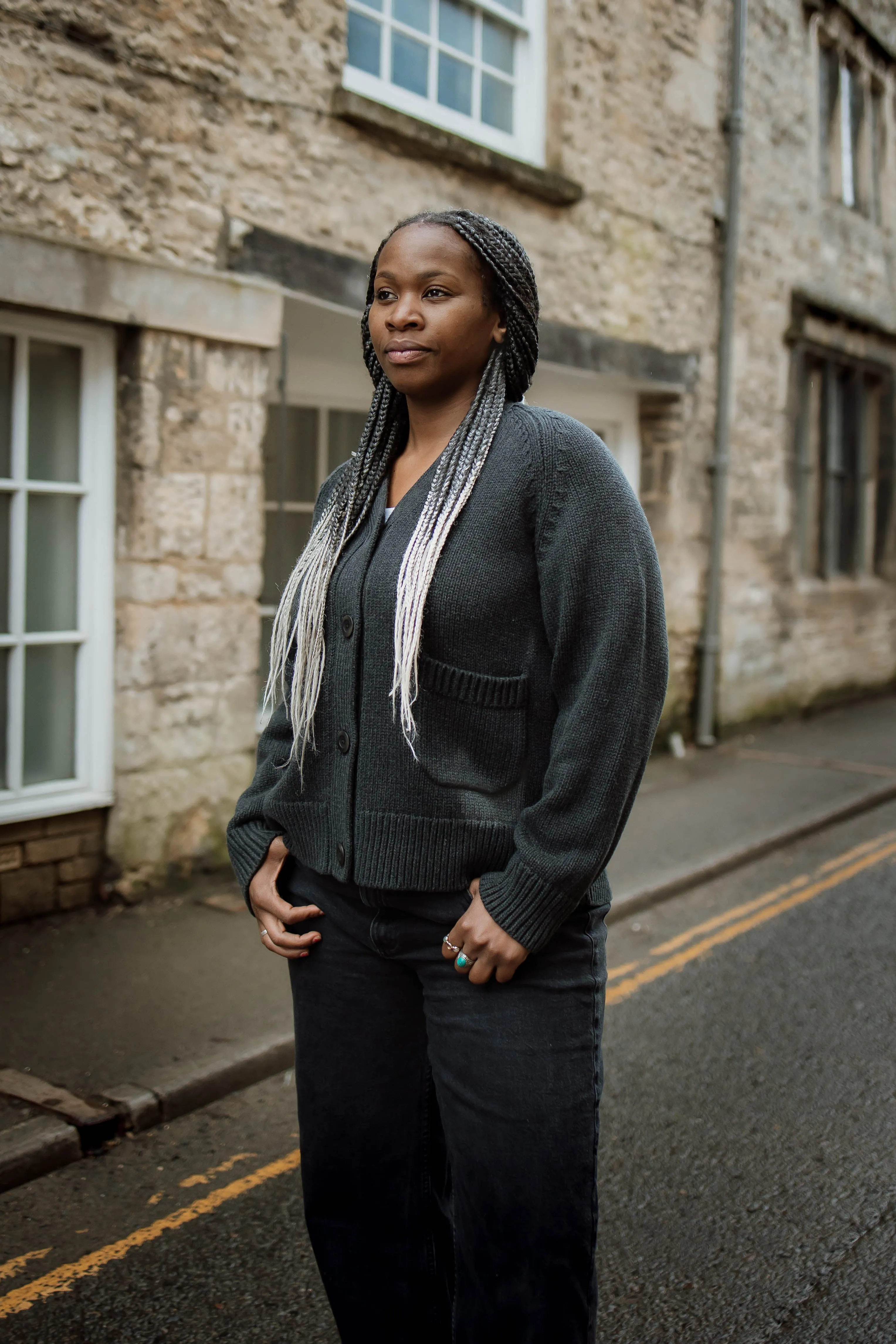 The Staple Cardigan - Charcoal sold by The Slow Love product image thumbnail 2