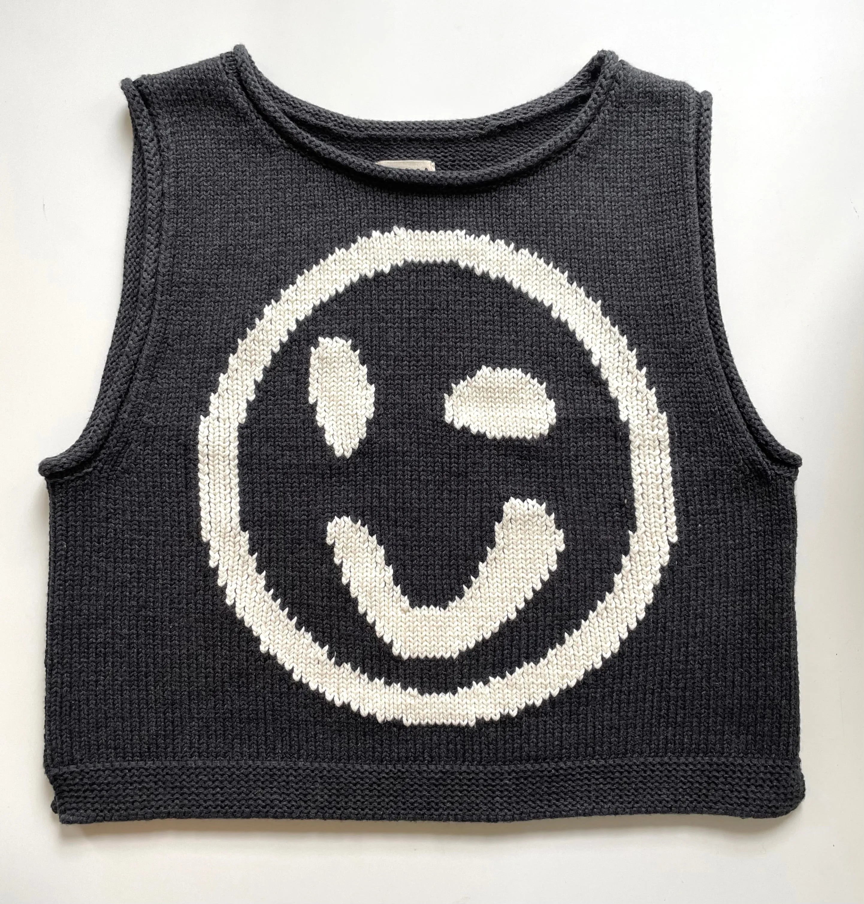 Old Skool Cotton Tank Top - Charcoal sold by The Slow Love product image thumbnail 4