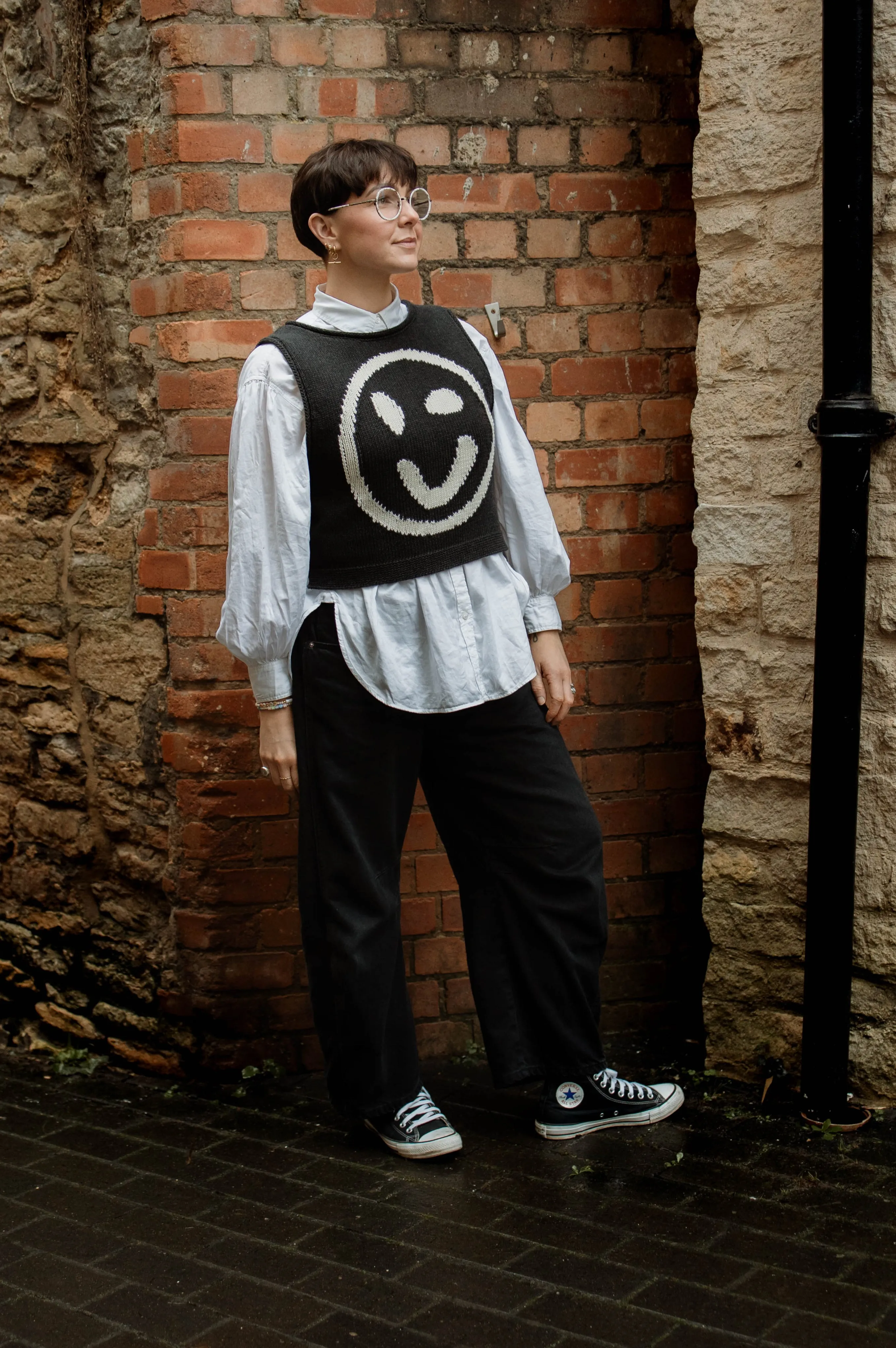 Old Skool Cotton Tank Top - Charcoal sold by The Slow Love