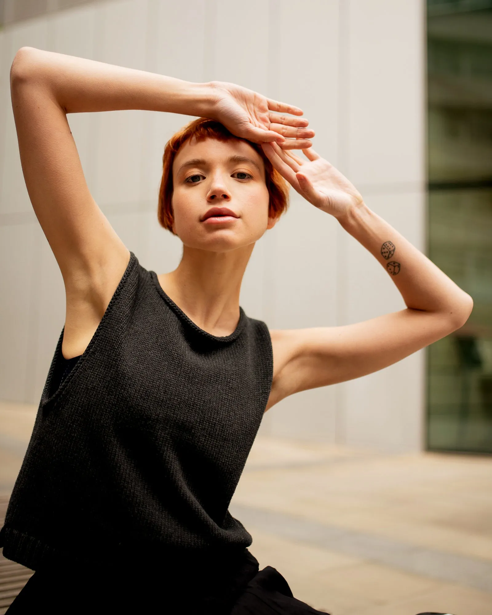 The Staple Tank - Charcoal sold by The Slow Love product image thumbnail 2