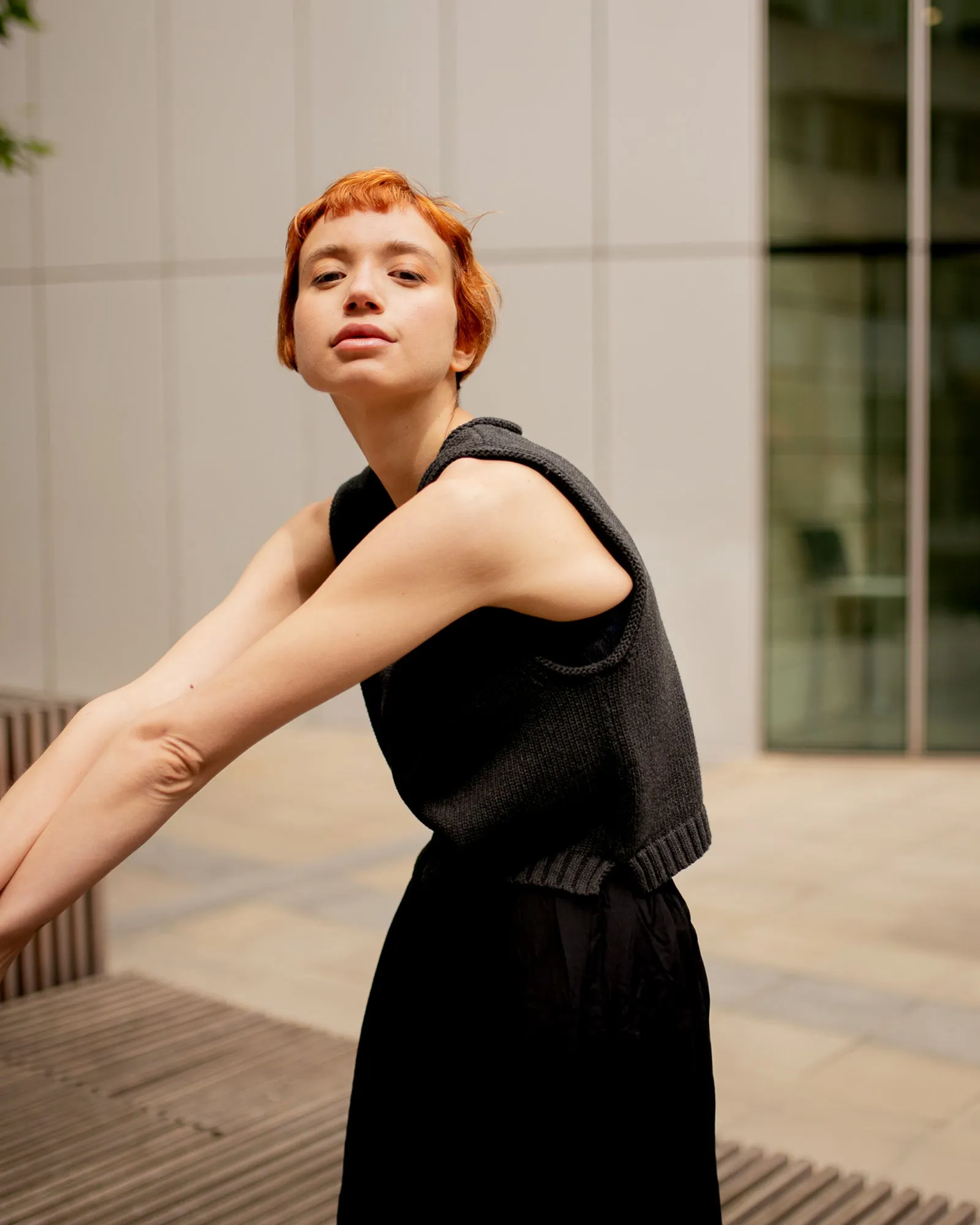 The Staple Tank - Charcoal sold by The Slow Love product image thumbnail 5