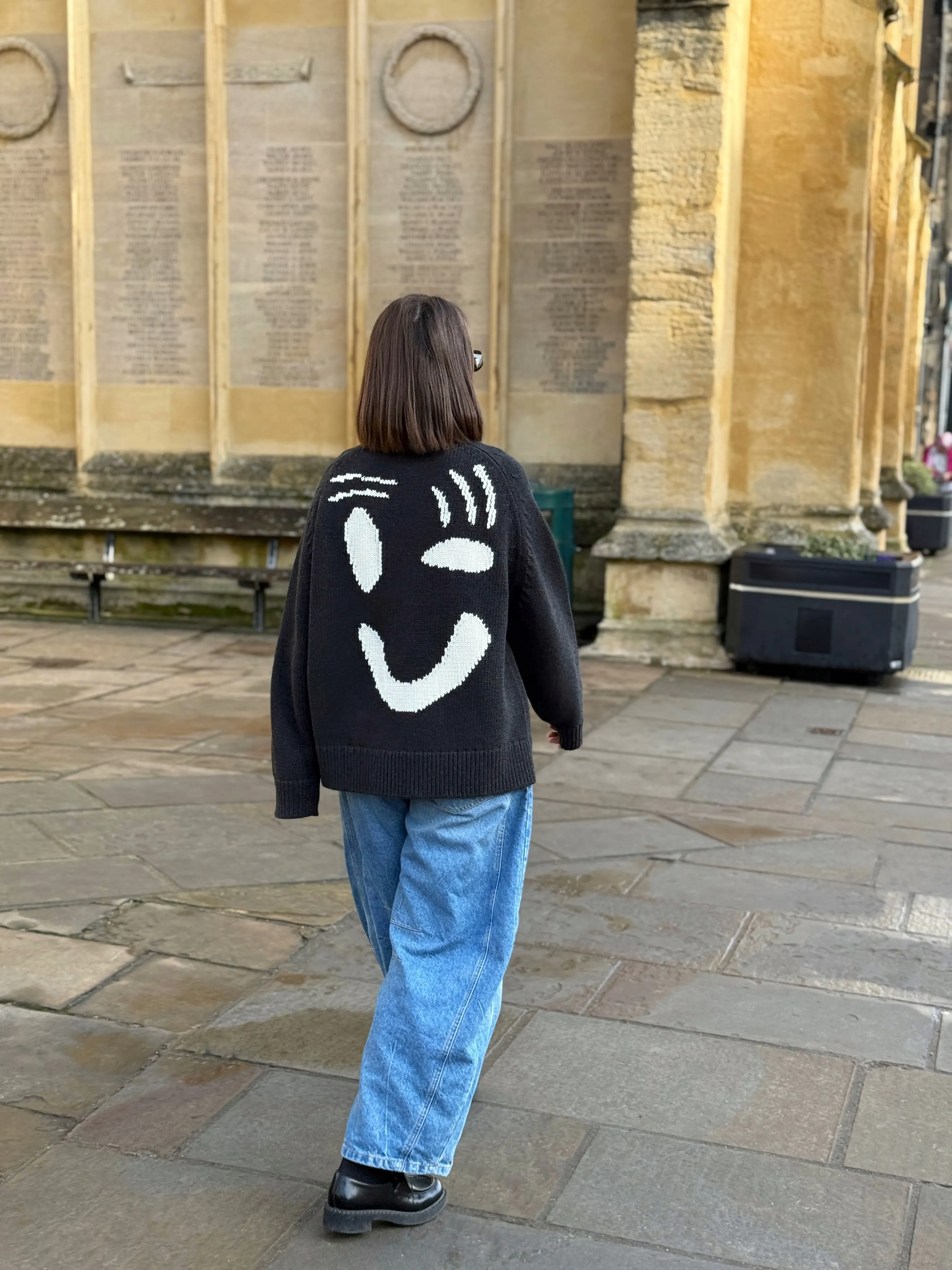 Feel Good Cardigan - Charcoal sold by The Slow Love