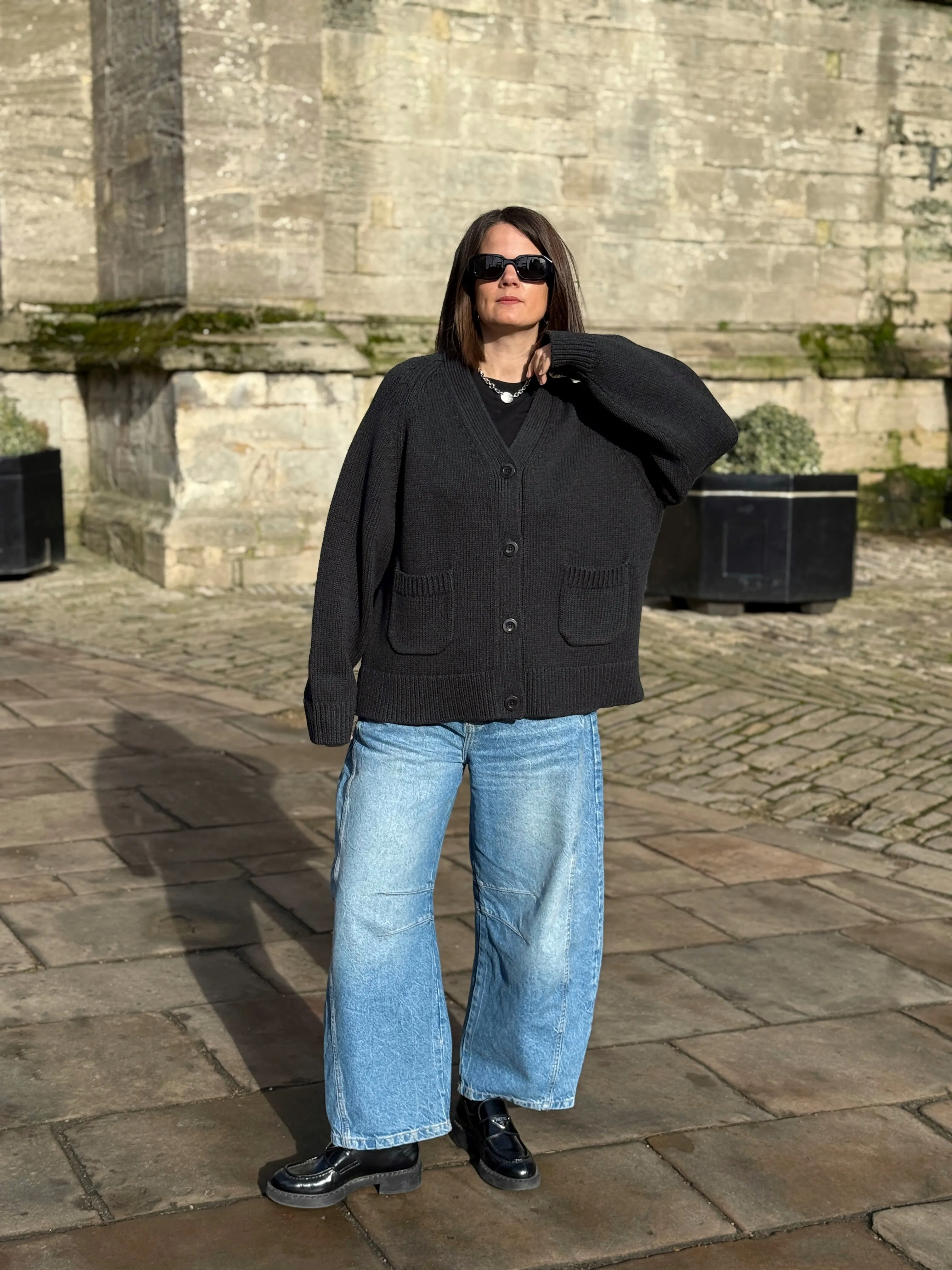 Feel Good Cardigan - Charcoal sold by The Slow Love product image thumbnail 2