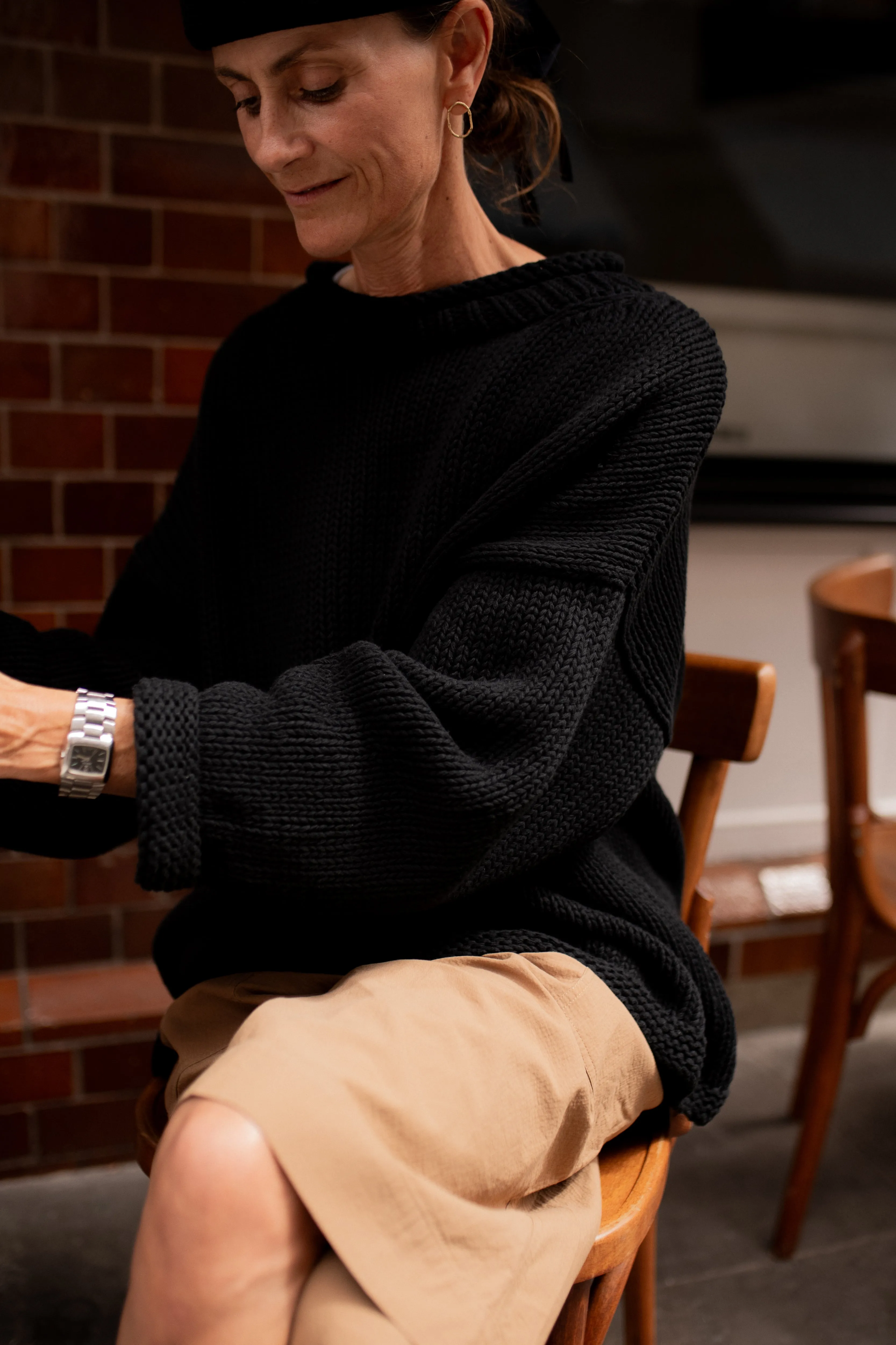 The Essential Handknit Jumper - Black sold by The Slow Love product image thumbnail 3