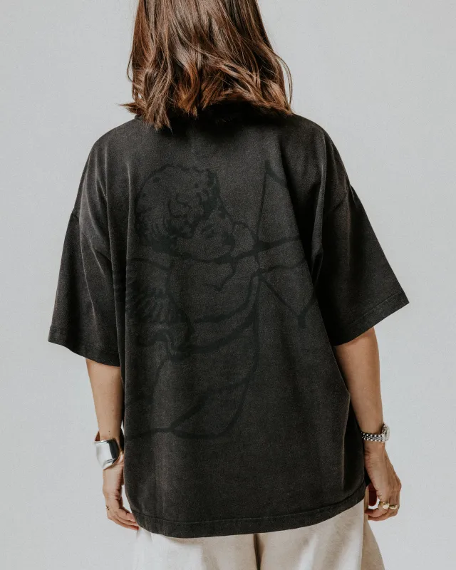 Cherub T-Shirt - faded black sold by The Slow Love