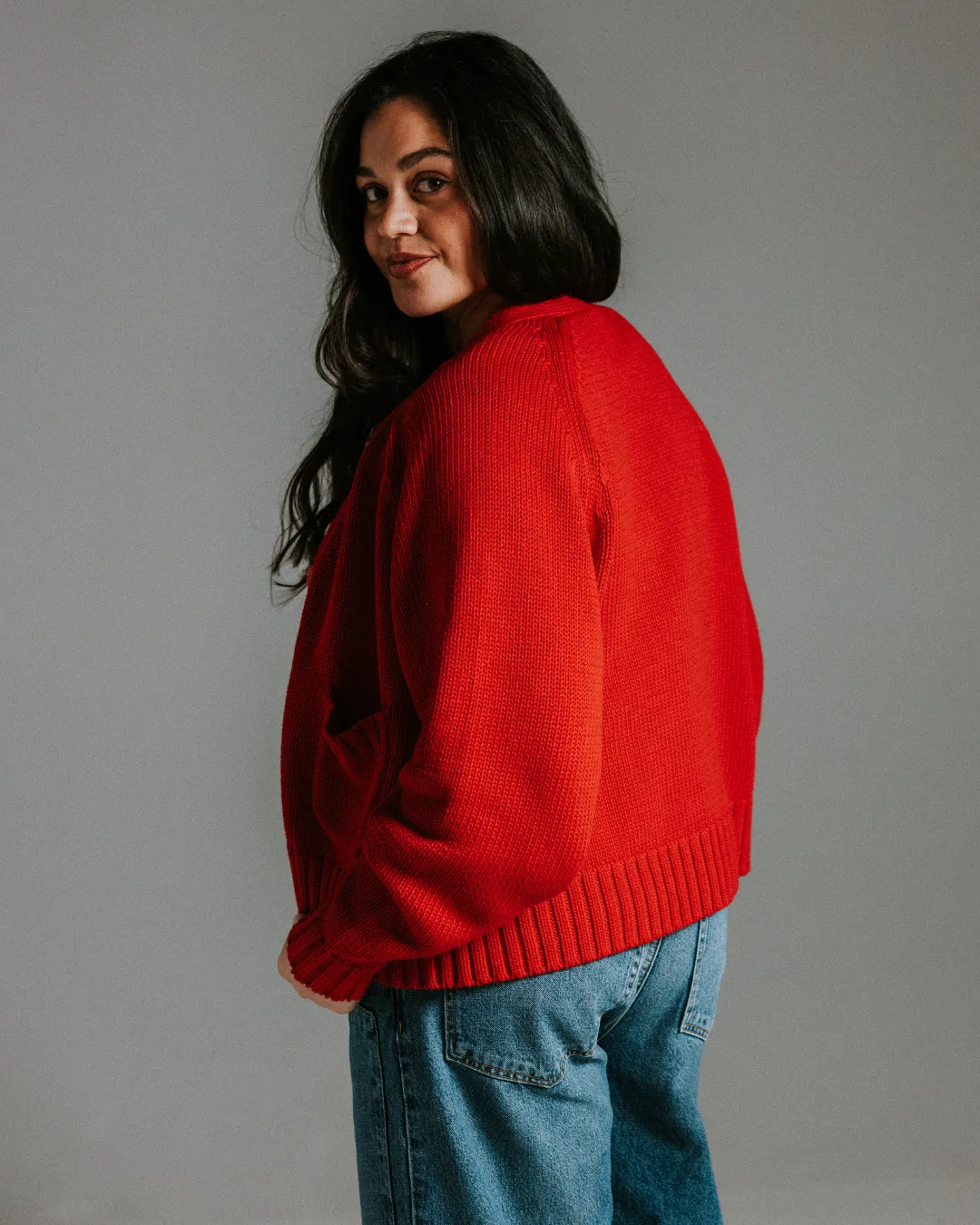 The Staple Cardigan - Red sold by The Slow Love product image thumbnail 2