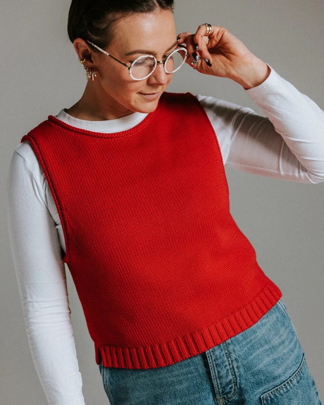 The Staple Tank - Red sold by The Slow Love product image thumbnail 4