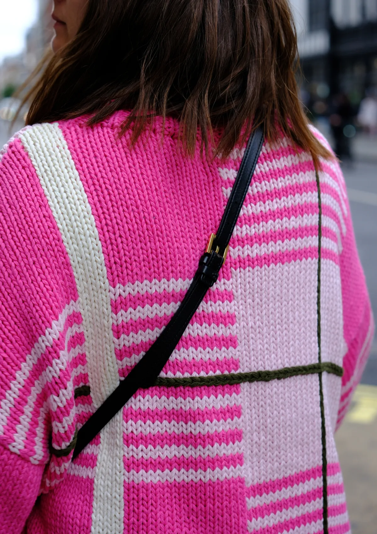 Checked Handknit Jumper - Pink sold by The Slow Love product image thumbnail 3