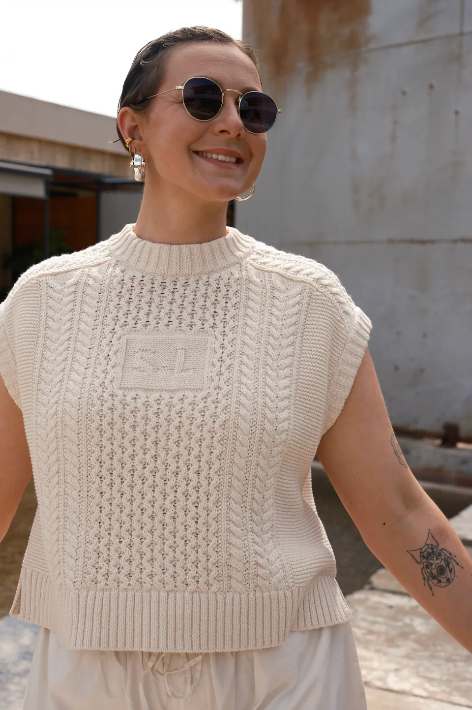 Aran Tank - Oat Milk sold by The Slow Love product image thumbnail 2