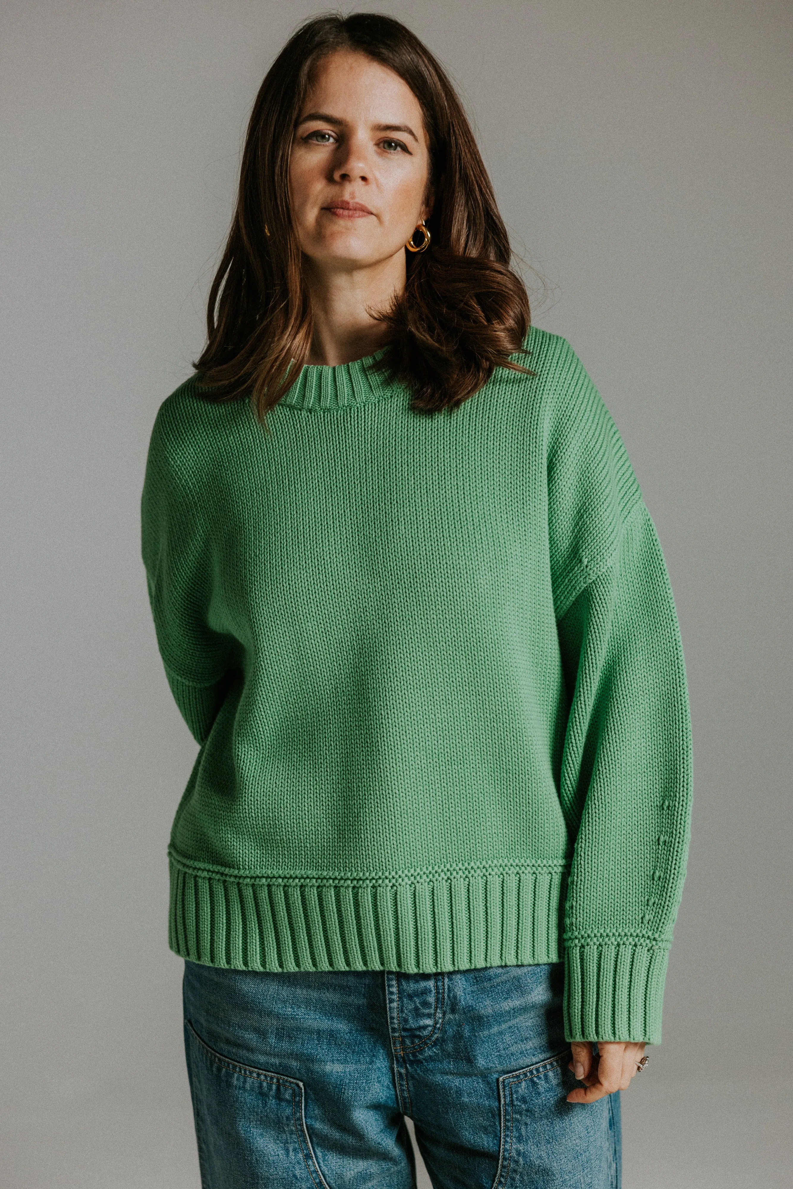 Staple Balloon Jumper - Green sold by The Slow Love