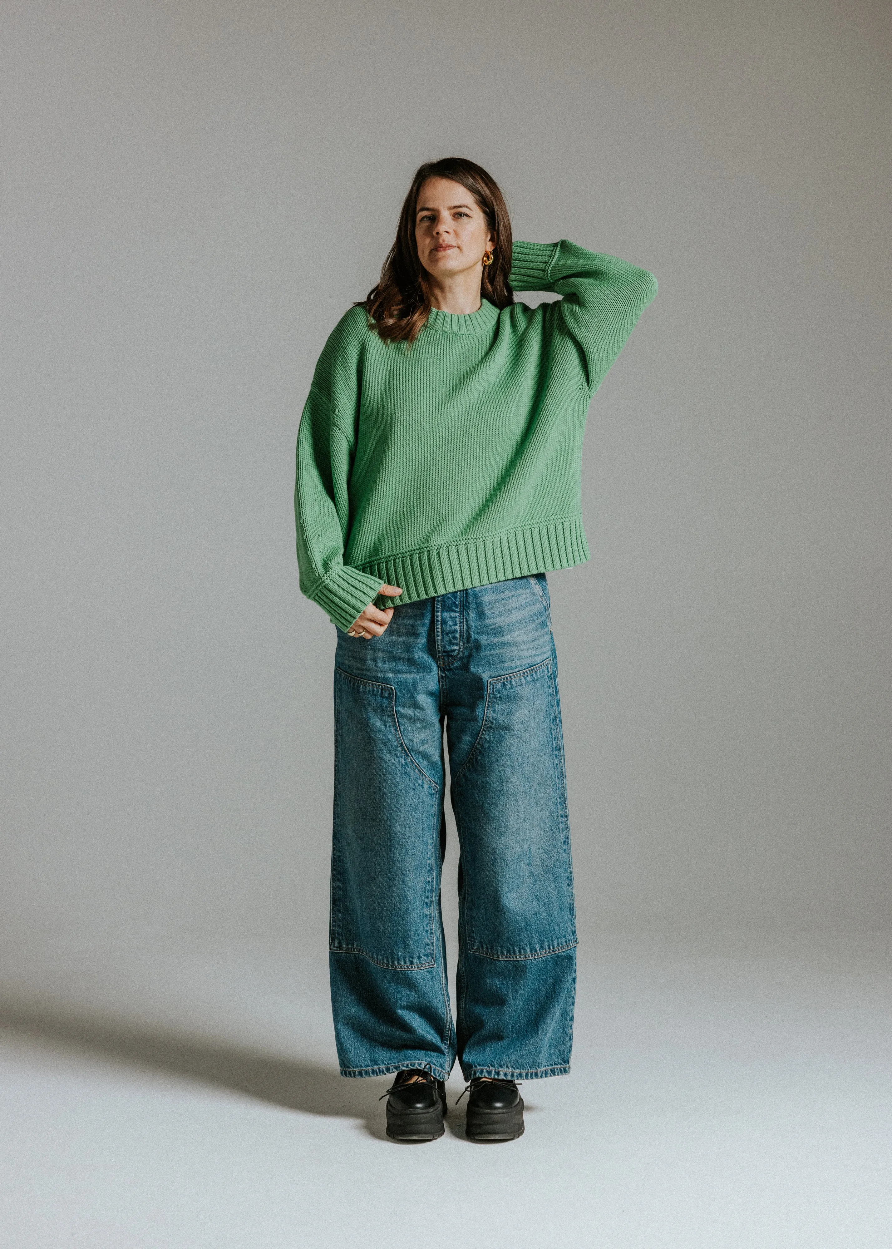 Staple Balloon Jumper - Green sold by The Slow Love product image thumbnail 5