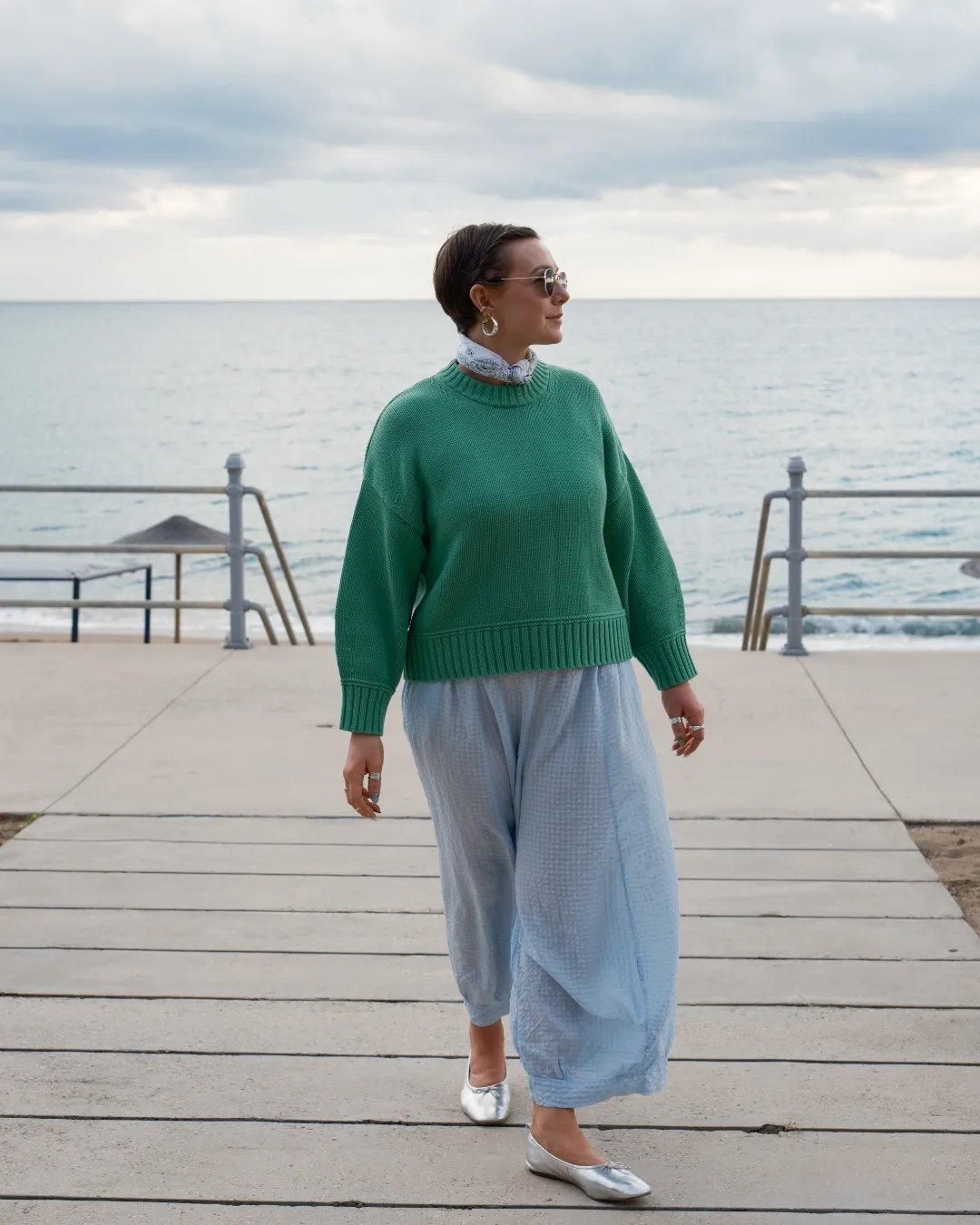Staple Balloon Jumper - Green sold by The Slow Love product image thumbnail 4