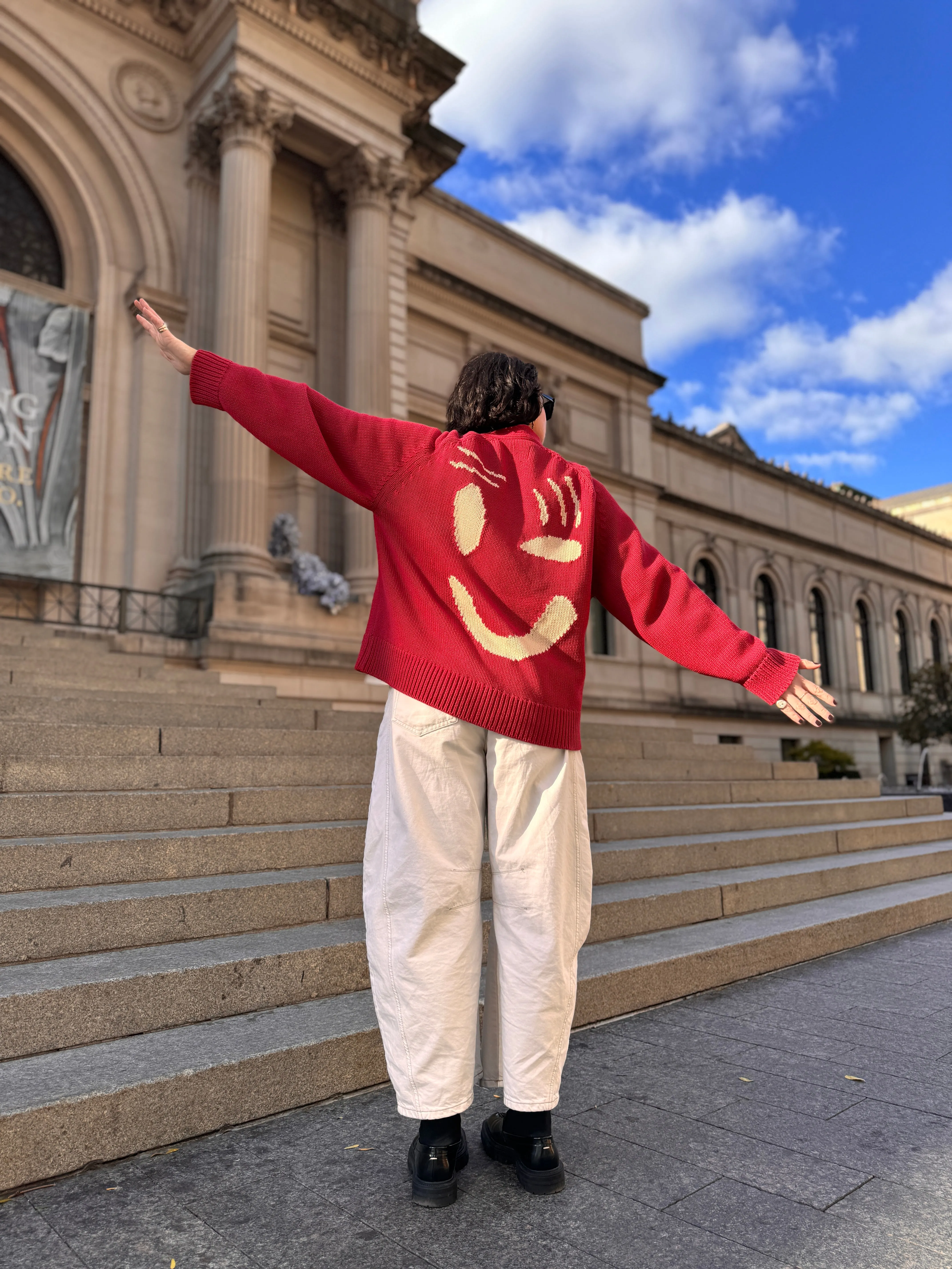 SAMPLE SALE - Feel Good Cardigan - Red sold by The Slow Love product image thumbnail 4