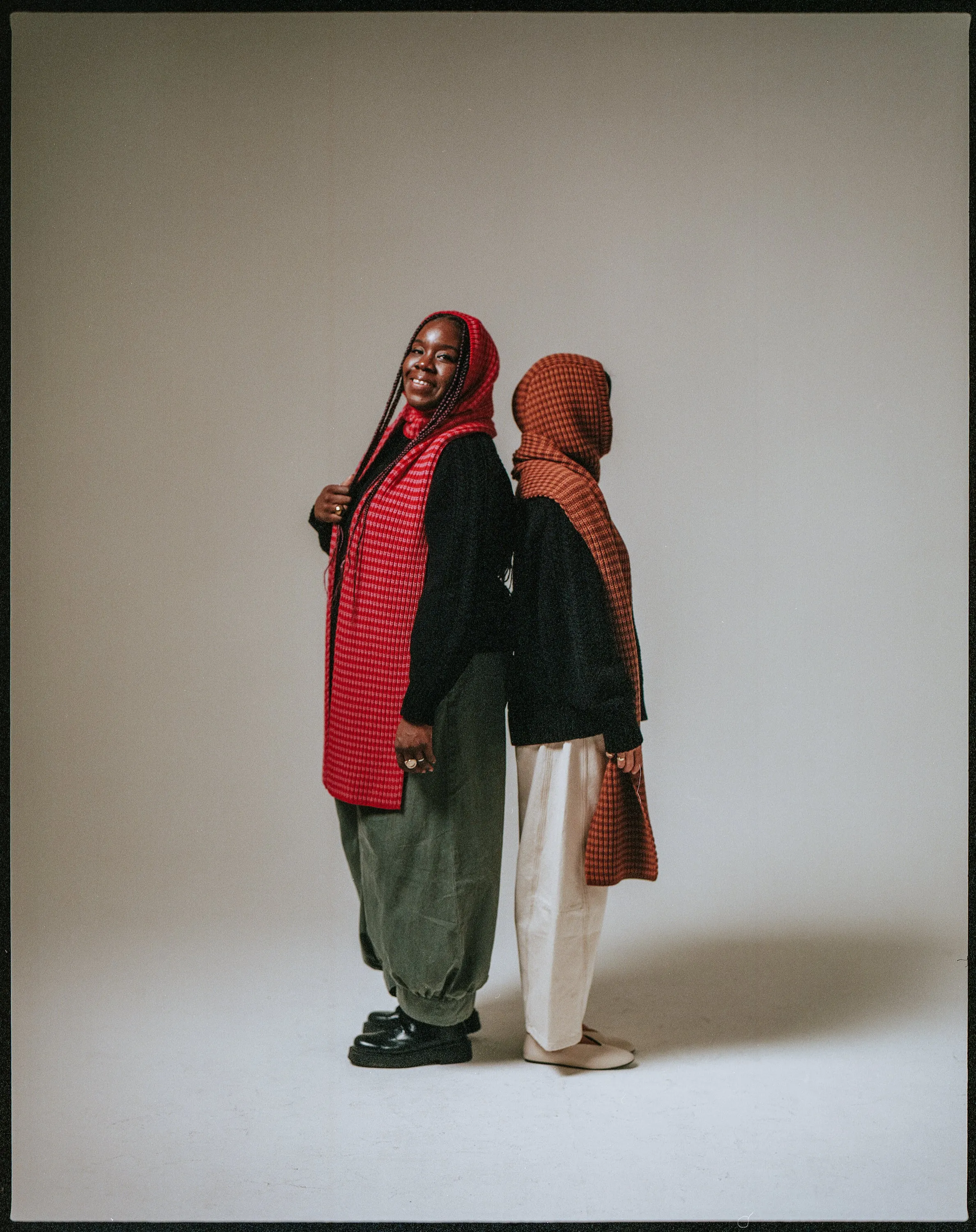 SAMPLE SALE - Fisherman Stripe Wool Hood - Pink & Red sold by The Slow Love product image thumbnail 2