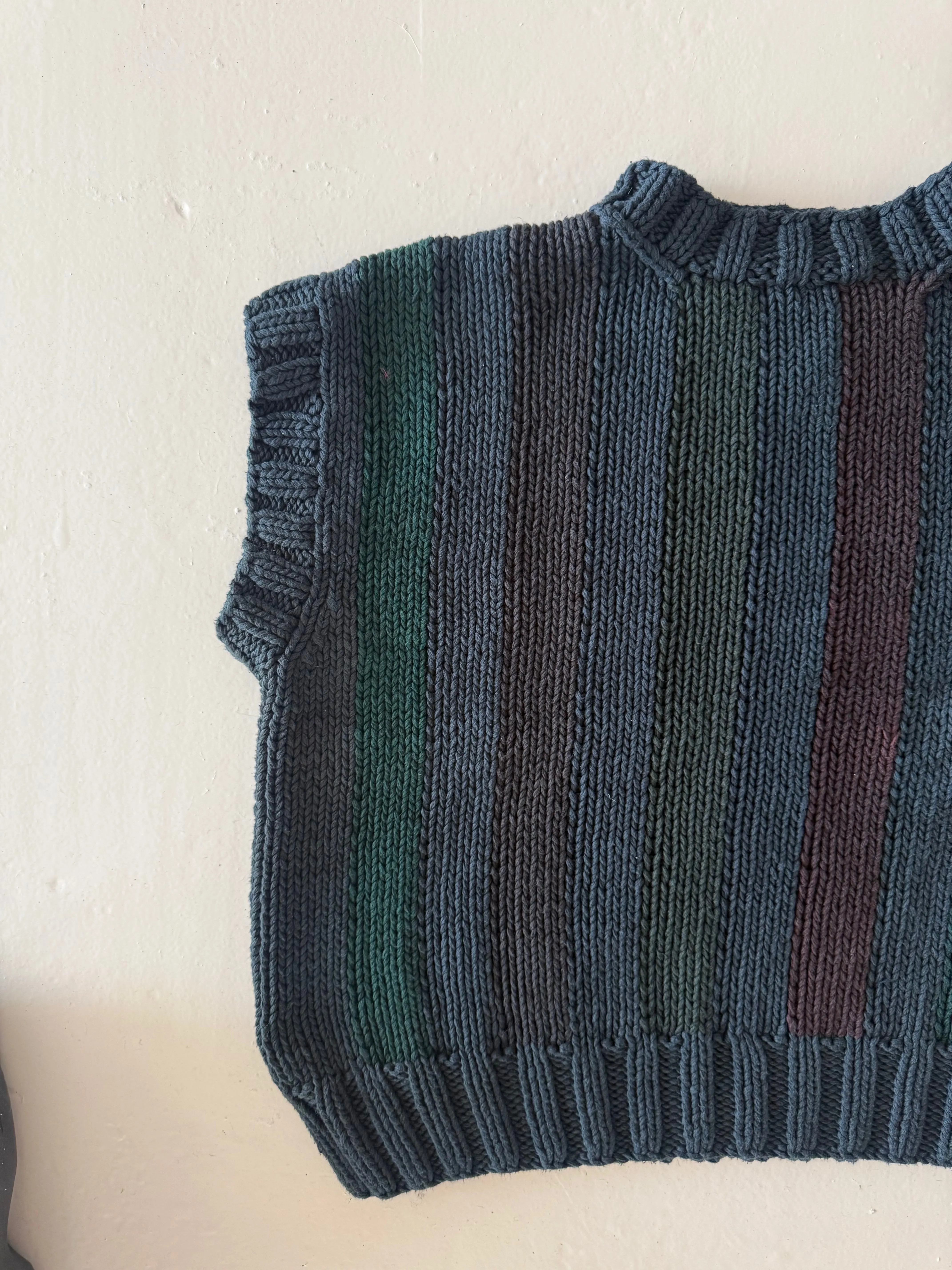 SAMPLE SALE - Reworked Hand Knit Tank Black sold by The Slow Love product image thumbnail 2