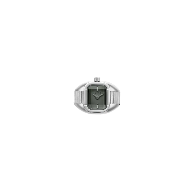 Nocturne Time Ring - Silver/Smoke made by Breda
