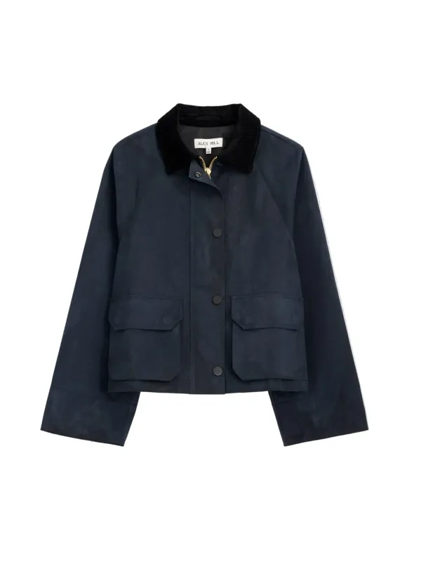 Alex Mill - Cropped Chiltern Waxed Jacket - Navy made by Alex Mill