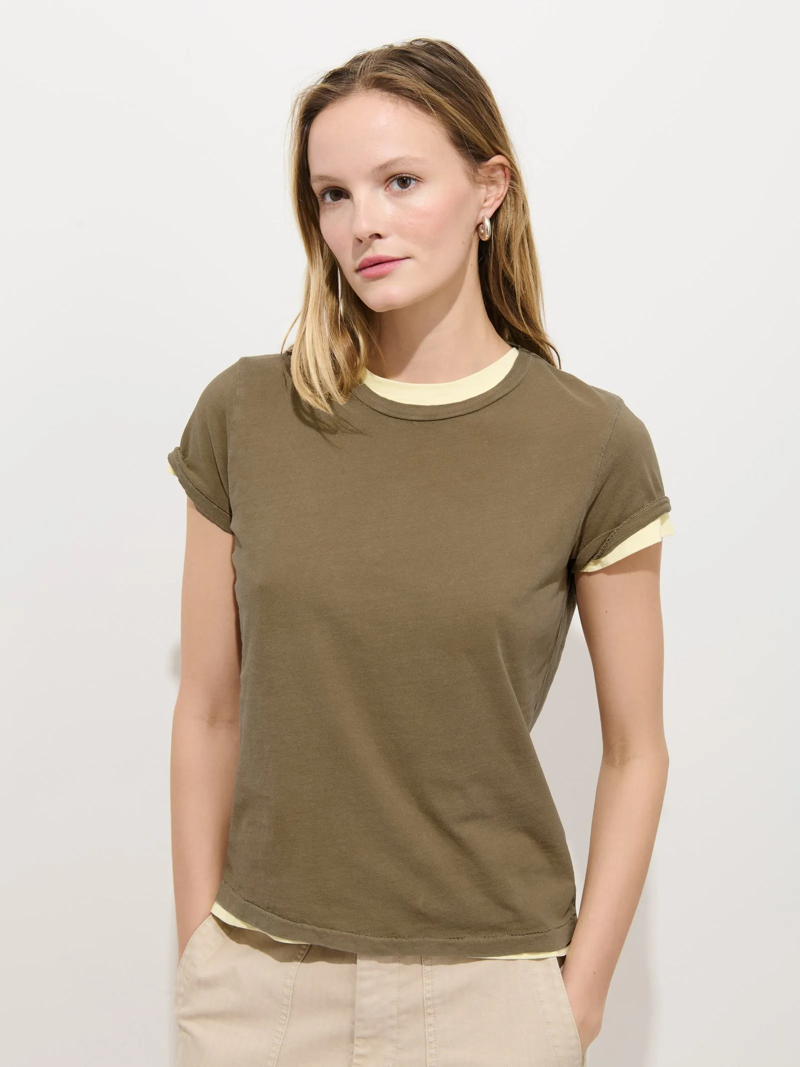Alex Mill - Prospect Tee in Cotton Jersey - Army Olive sold by Murray's Toggery Shop product image thumbnail 2