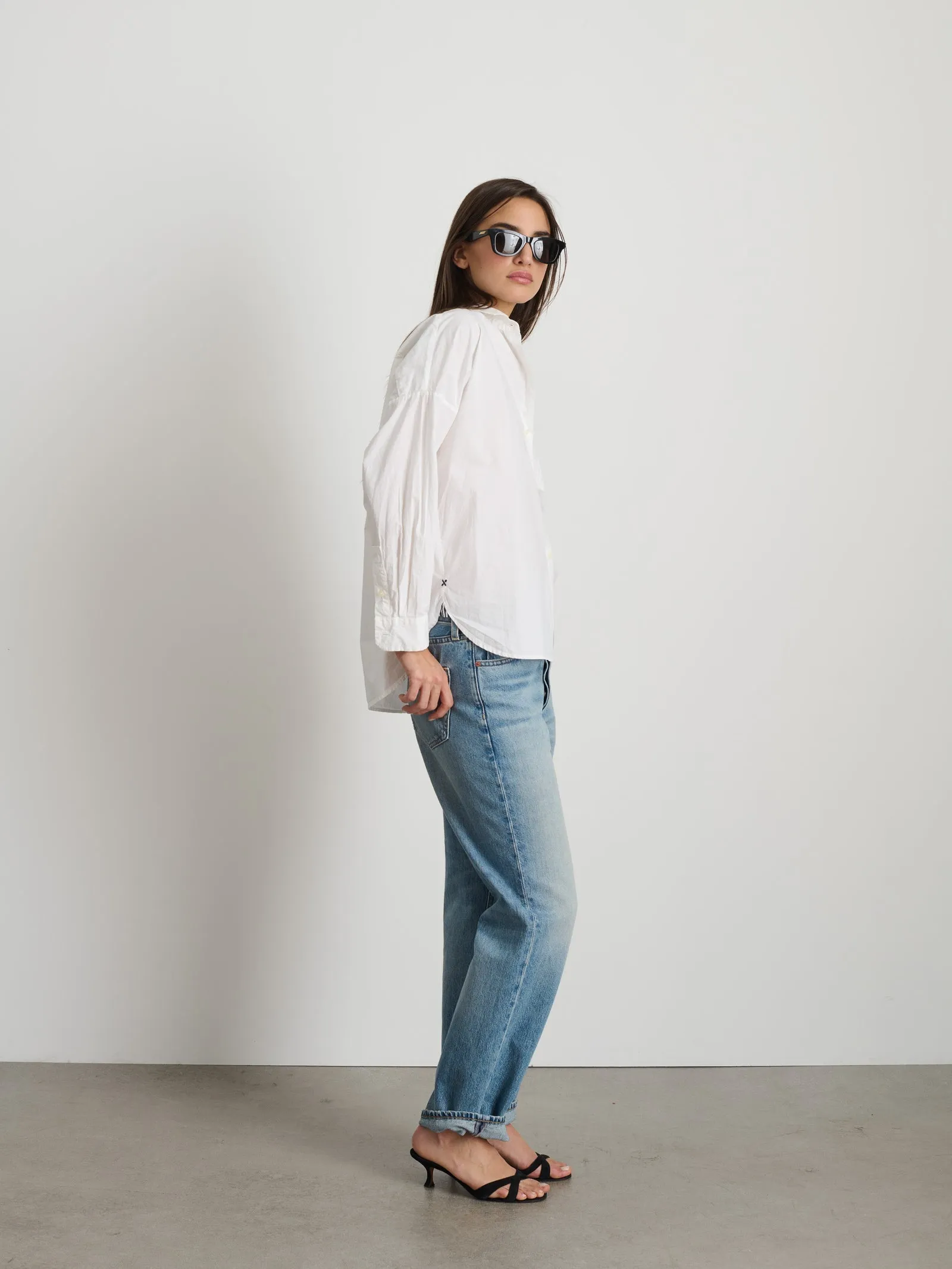 Alex Mill - Jo Shirt in Cotton Poplin - White sold by Murray's Toggery Shop product image thumbnail 3