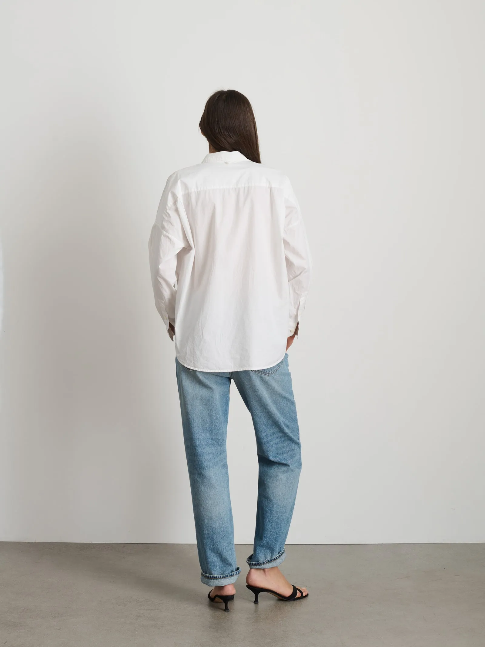 Alex Mill - Jo Shirt in Cotton Poplin - White sold by Murray's Toggery Shop product image thumbnail 4