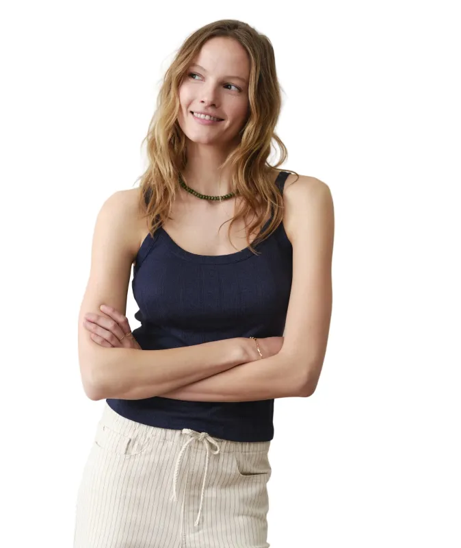 Marine Layer - Lexi Pointelle Cami - Navy made by Marine Layer