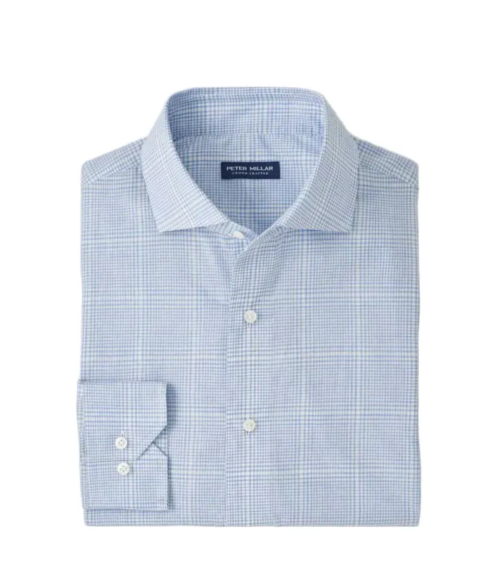 Peter Millar - Urbino Italian Poplin Sport Shirt- Iris Mint made by Peter Millar