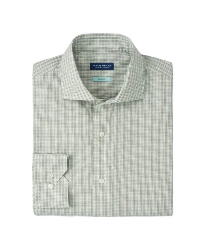 Peter Millar - Dante Cotton Sport Shirt- Light Willow made by Peter Millar