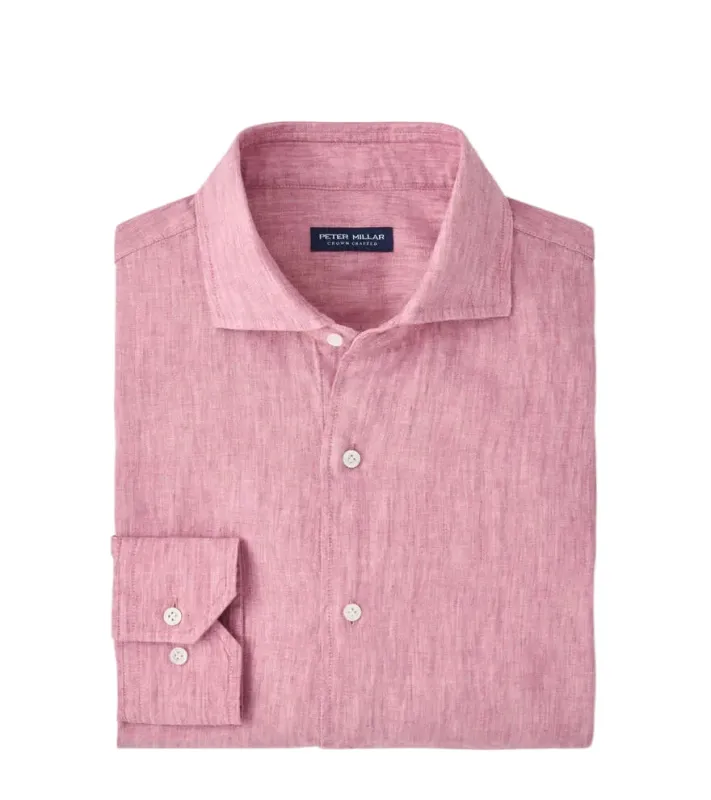 Peter Millar - Astino Lino Sport Shirt - Rose Quartz made by Murray's Toggery Shop