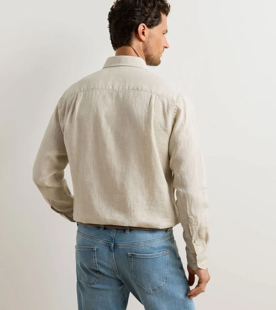 Peter Millar - Astino Lino Sport Shirt - Truffle sold by Murray's Toggery Shop product image thumbnail 2