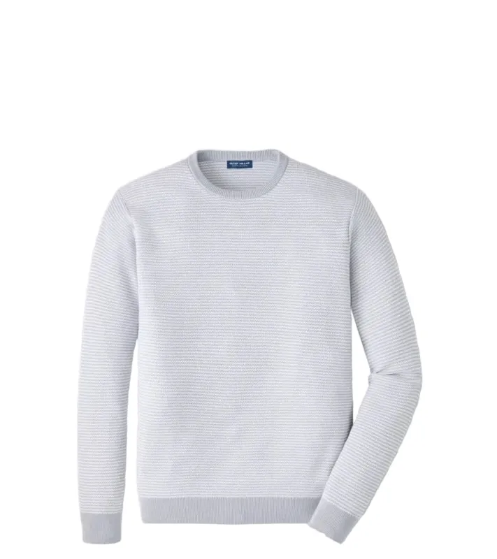 Peter Millar - Hart Honeycomb Crewneck Sweater - British Grey made by Peter Millar