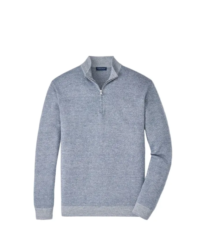 Peter Millar - Barlow Quarter-Zip Sweater - Storm made by Murray's Toggery Shop