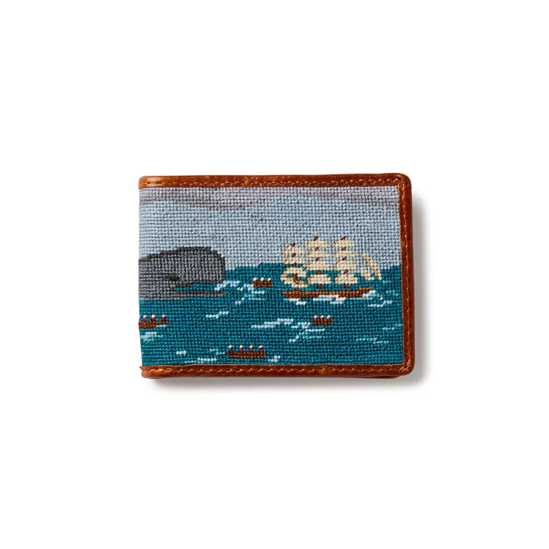 Smathers & Branson Nantucket Sleigh Ride Needlepoint Bifold Wallet made by Smathers & Branson