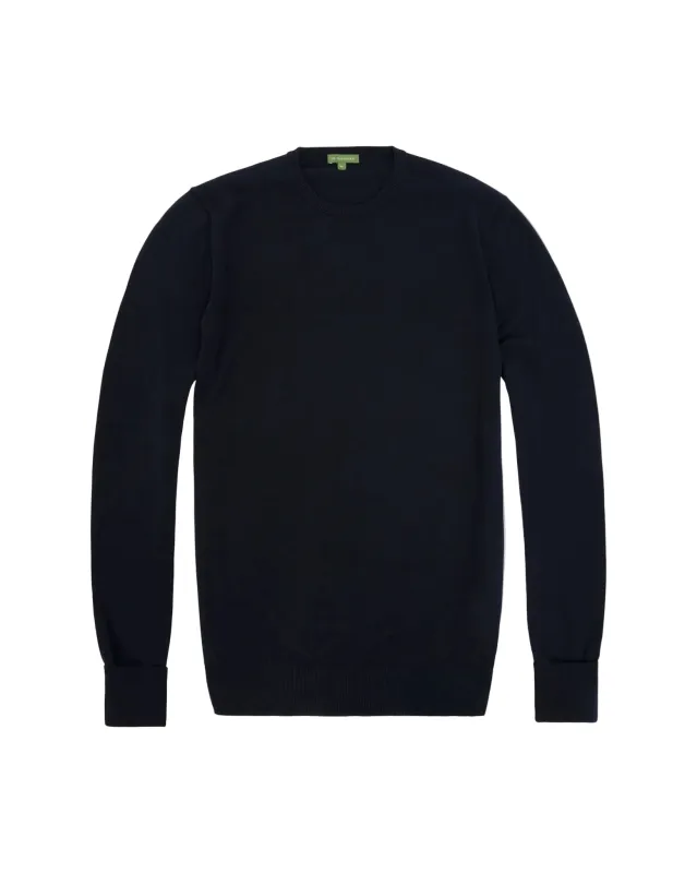 Sid Mashburn - Cotton Crew Neck - Navy made by Sid Mashburn