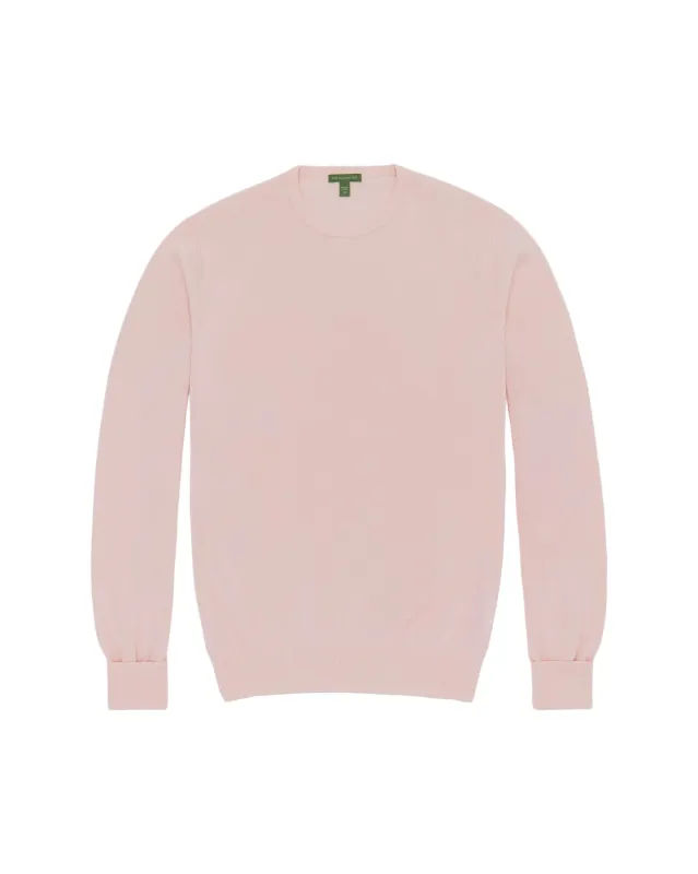 Sid Mashburn - Cotton Crew Neck - Pale Pink made by Sid Mashburn