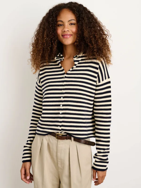 Alex Mill Taylor Cardigan Sweater Striped Navy/Ivory made by Alex Mill