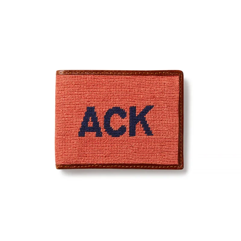 Smathers & Branson ACK Needlepoint Bifold Wallet - Red made by Smathers & Branson