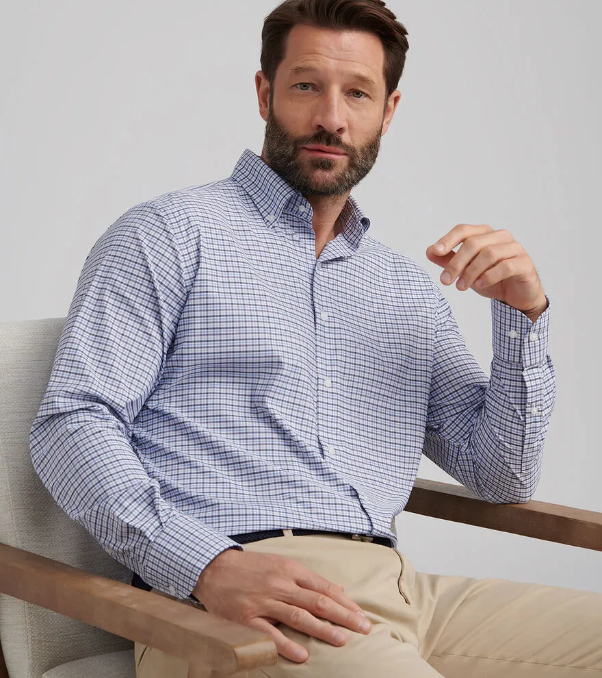 Peter Millar Leavenworth Performance Twill Sport Shirt - Evening Tide sold by Murray's Toggery Shop product image thumbnail 2